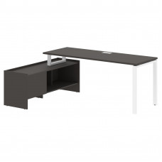 Стол с тумбой EUCT 19614 Мокко/Белый 1960х1400х750 EDIS