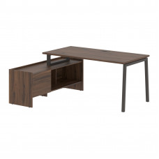 Стол с тумбой ELCT 17814 Дуб Денвер темный/Мокко 1760х1400х750 EDIS