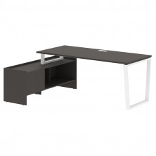 Стол с тумбой EVCT 19814 Мокко/Белый 1960х1400х750 EDIS