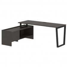 Стол с тумбой EVCT 19614 Мокко/Черный 1960х1400х750 EDIS