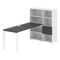 Стол-стеллаж EURST 1117 Мокко/Белый/Белый 2190х1120х1355 EDIS