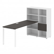 Стол-стеллаж EURST 1117 Мокко/Белый/Белый 2190х1120х1355 EDIS