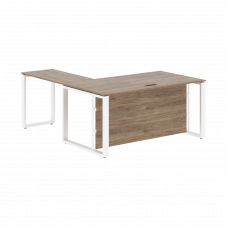 Стол руководителя ECT 1619H Кария Пальмира/Белый 1600х1900х750 ENIO