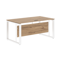 Стол руководителя EST 169 Дуб Денвер светлый/Белый 1600х900х750 ENIO