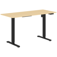 Стол письменный AT-003.1 Дуб Светлый/Черный 1400х600х720-1180 XTEN-UP