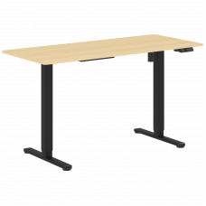 Стол письменный AT-003.1 Дуб Светлый/Черный 1400х600х720-1180 XTEN-UP
