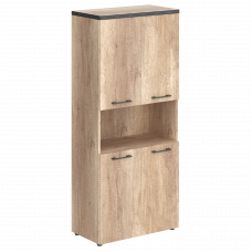 Шкаф с 2-мя комплектами глухих малых дверей и топом THC 85.4 Дуб Каньон 856х450х1968 TORR