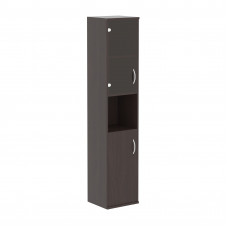 Шкаф колонка с малой глухой и стеклянной дверьми СУ-1.4(L) Венге Магия 406х365х1975 IMAGO