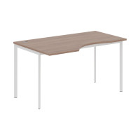 Стол эргономичный СА-2S(L) Ясень Шимо/Белый 1400х900х755. IMAGO-S