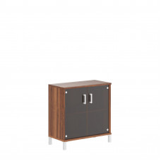 Шкаф низкий со стеклянными дверьми B 410.5 Орех Даллас 900х450х920 BORN