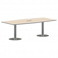 Конференц стол ПРГ-4 Клен/Алюминий 2400х1200х750