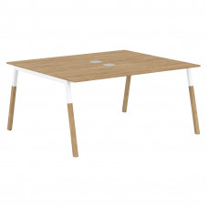 Стол FWST 1513 Дуб Гамильтон/Белый-Бук 1580х1370х733 FORTA