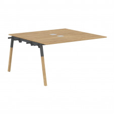 Стол приставной FIWST 1313 Дуб Гамильтон/Антрацит-Бук 1380х1370х733 FORTA