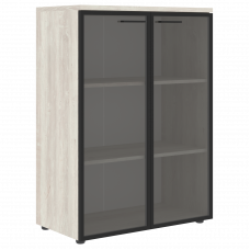 Шкаф со стеклянными дверьми в рамке с топом XMC 85.7.1 Сосна Эдмонт 856х432х1190