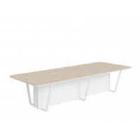 Стол для заседаний СФ-571734.1 Дуб светлый/Белый премиум 3460х1340х754 LINE