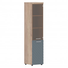 Шкаф колонка комбинированая с топом TLHC 42.2(R) Серо-голубой/Дуб Каньон Z 432х450х1968 TORR LUX