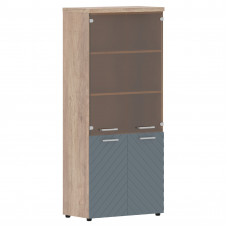 Шкаф комбинированный с топом TLHC 85.2 Серо-голубой/Дуб Каньон Z 856х450х1968 TORR LUX