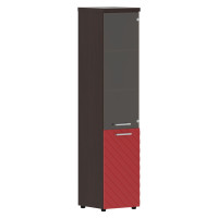 Шкаф колонка комбинированая с топом TLHC 42.2(R) Красный/Венге Магия Z 432х450х1968 TORR LUX