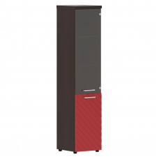 Шкаф колонка комбинированая с топом TLHC 42.2(R) Красный/Венге Магия Z 432х450х1968 TORR LUX