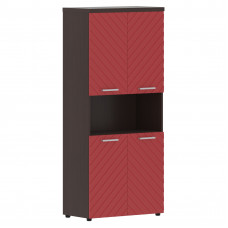 Шкаф с комплектами малых дверей и топом TLHC 85.4 Красный/Венге Магия Z 856х450х1968 TORR LUX