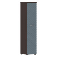 Шкаф колонка с глухой дверью и топом TLHC 42.1(R) Серо-голубой/Венге Магия Z 432х450х1968 TORR LUX