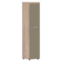 Шкаф колонка с глухой дверью и топом TLHC 42.1(R) Капучино/Дуб Каньон Z 432х450х1968 TORR LUX