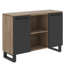 Греденция EGR 1395 Антрацит/Кария Пальмира 1350х452х956 ENIO