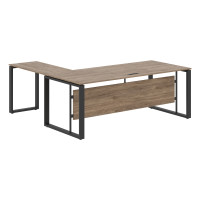 Стол руководителя угловой ECT 2019 Кария Пальмира/Антрацит 2000х1900х750 ENIO