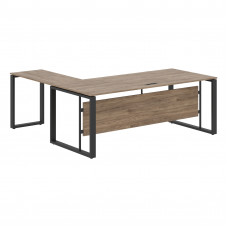 Стол руководителя угловой ECT 2019 Кария Пальмира/Антрацит 2000х1900х750 ENIO
