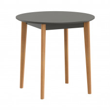 Стол круглый LYKKE TR-80 Антрацит/Бук 800х800х750 LYKKE