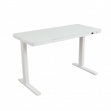 Стол письменный с подъемным механизмом и стеклянной столешницей WT001 Белый/Белый 1200х600х750-1200