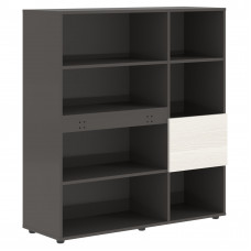 Стеллаж EHC 1245 Ясень Траун/Мокко 1250х430х1355 EDIS