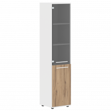 Шкаф высокий узкий EHCS 42.2 Дуб Денвер светлый/Белый/Белый 426х430х1967 EDIS