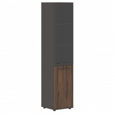 Шкаф высокий узкий EHCS 42.7(R) Дуб Денвер тёмный/Мокко/Мокко 426х430х1967 EDIS