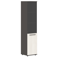 Шкаф высокий узкий EHCS 42.2 ЯсеньТраун/Мокко/Мокко 426х430х1967 EDIS