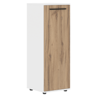 Шкаф средний узкий EMCS 42.1 Дуб Денвер светлый/Черный/Белый 426х430х1199 EDIS