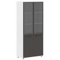 Шкаф высокий широкий EHCS 85.7 Мокко/Мокко/Белый 852х430х1967 EDIS