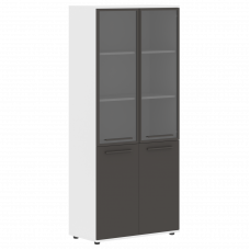 Шкаф высокий широкий EHCS 85.7 Мокко/Мокко/Белый 852х430х1967 EDIS