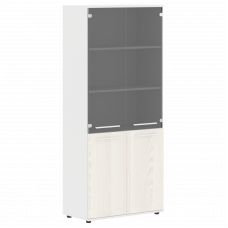 Шкаф высокий широкий EHCS 85.2 Ясень Траун/Белый/Белый 852х430х1967 EDIS