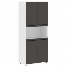 Шкаф высокий широкий EHCS 85.4 Мокко/Черный/Белый 852х430х1967 EDIS