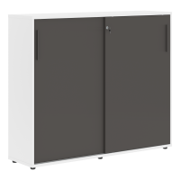 Шкаф средний с дверьми купе EMC 1643 Мокко/Мокко/Белый 1606х430х1355 EDIS