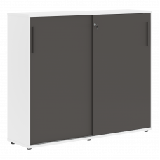 Шкаф средний с дверьми купе EMC 1643 Мокко/Мокко/Белый 1606х430х1355 EDIS