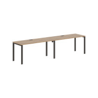 Стол 2-х местный EUWST 3167 Дуб Денвер светлый/Мокко 3126х670х750 EDIS