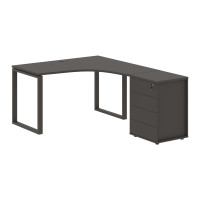 Стол эргономичный с тумбой EQCET 1318(R) Мокко/Мокко 1360х1880х750 EDIS