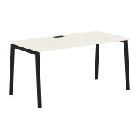 Стол прямой ELST 1580 Ясень Траун/Черный 1560х800х750 EDIS
