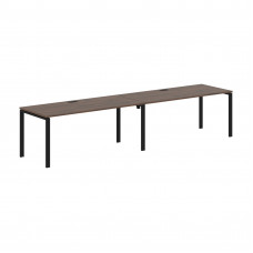 Стол 2-х местный EUWST 3580 Дуб Денвер тёмный/Черный 3526х800х750 EDIS