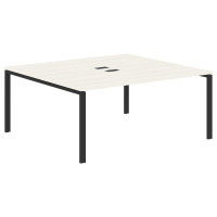 Стол 2-х местный EUWST 1716 Ясень Траун/Черный 1760х1606х750 EDIS