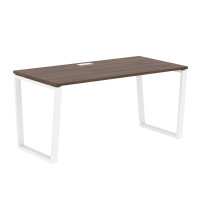 Стол прямой EVST 1580 Дуб Денвер тёмный/Белый 1560х800х750 EDIS