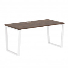 Стол прямой EVST 1580 Дуб Денвер тёмный/Белый 1560х800х750 EDIS