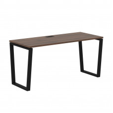 Стол прямой EVST 1567 Дуб Денвер тёмный/Черный 1560х670х750 EDIS